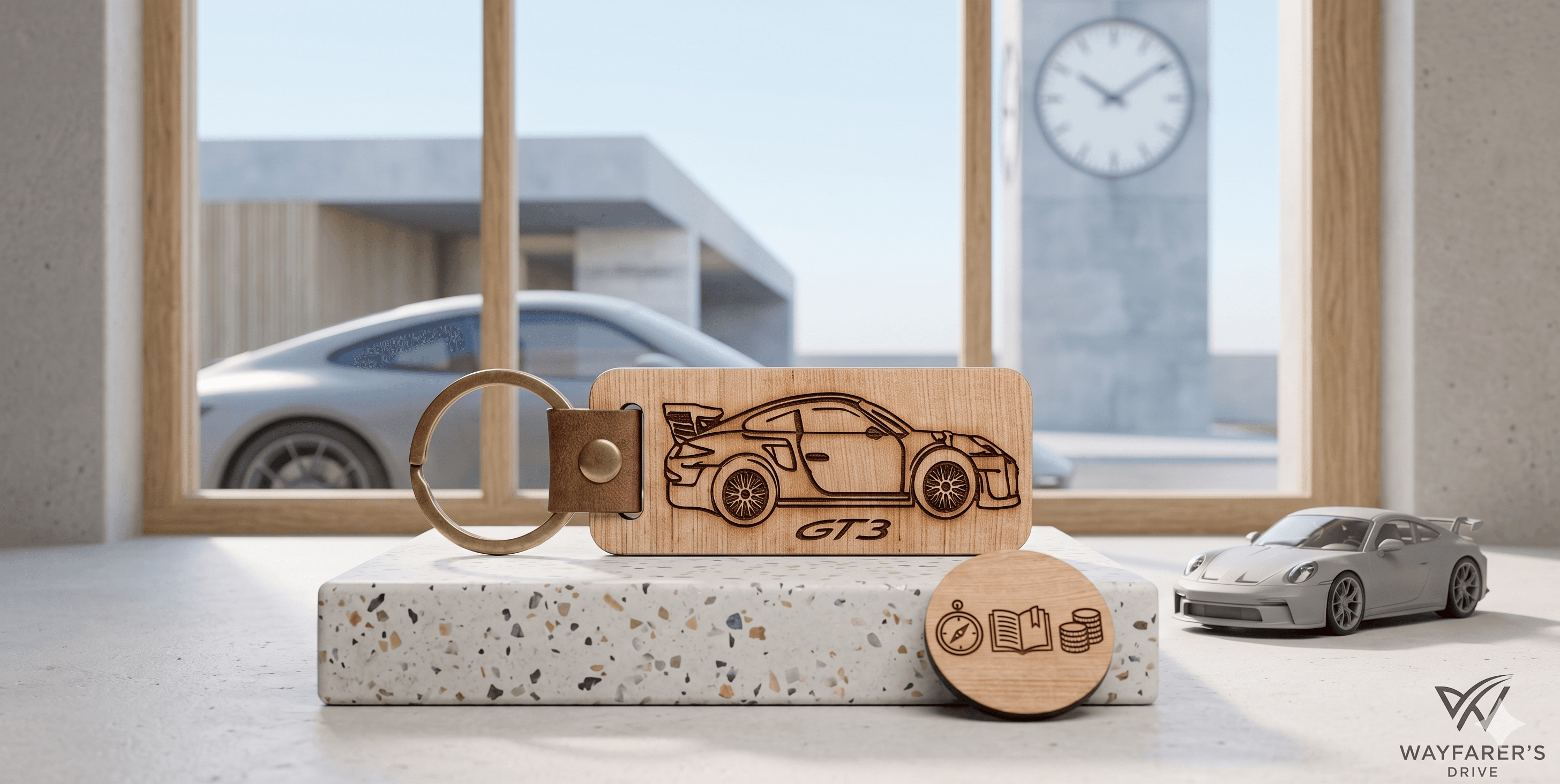Natural Wood Keychain